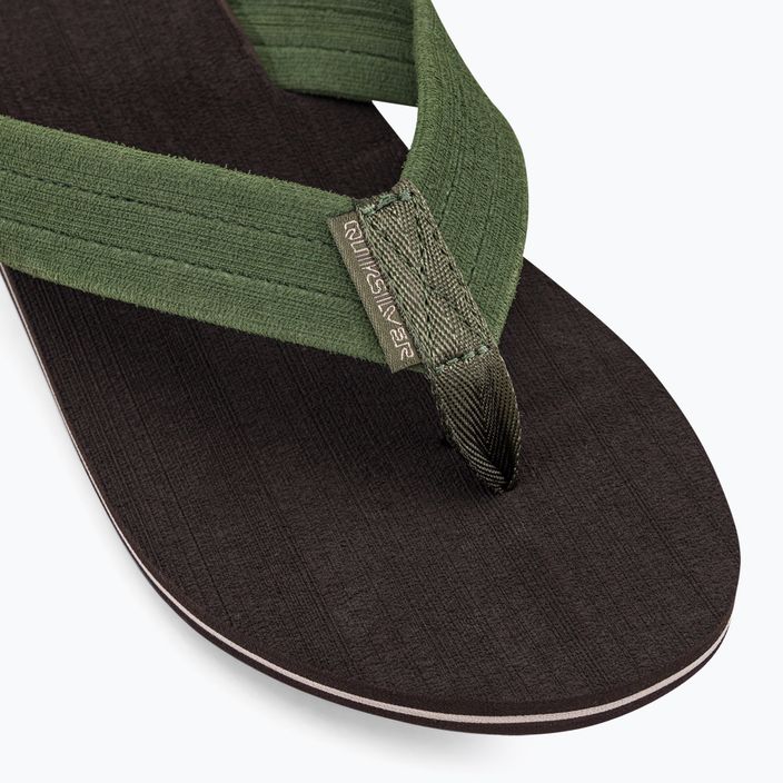 Quiksilver men's Molokai Layback Textured flip flops brown AQYL101266 7