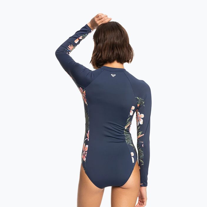 Ladies' one-piece swimsuit ROXY Into The Sun Onesie 2021 mood indigo tropical depht 5