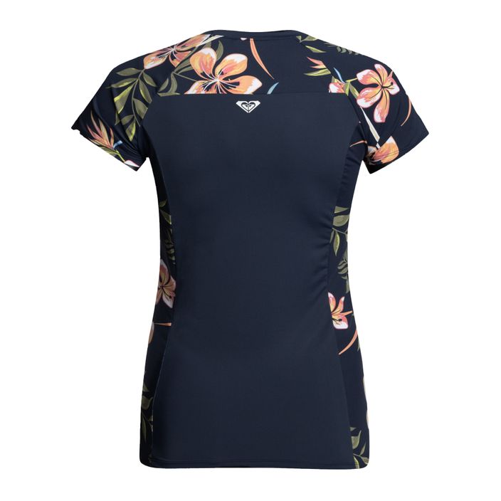 Women's swimming T-shirt ROXY Printed 2021 mood indigo tropical depht 2