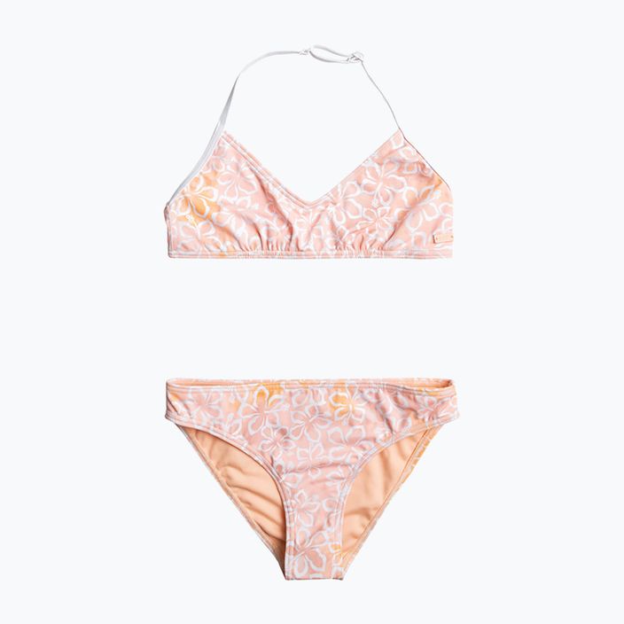 Children's two-piece swimsuit ROXY Joyful Ride Triangle Bra Set 2021 flax hibiscus heat 4