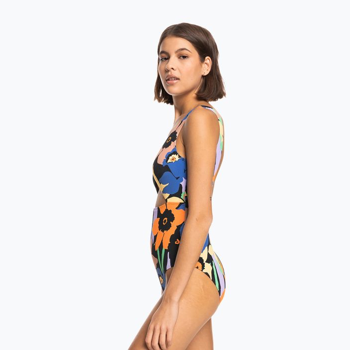 Ladies' one-piece swimsuit ROXY Color Jam 2021 anthracite flower jammin 6