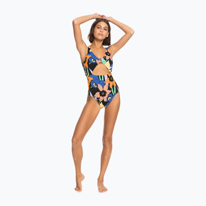 Ladies' one-piece swimsuit ROXY Color Jam 2021 anthracite flower jammin 8