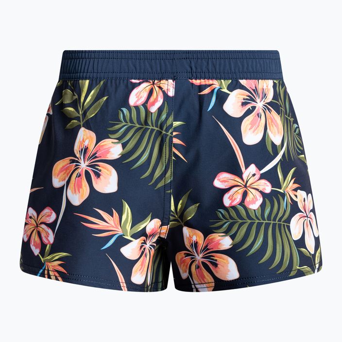 Women's swim shorts ROXY Into The Sun Printed 2" 2021 mood indigo tropical depht 2