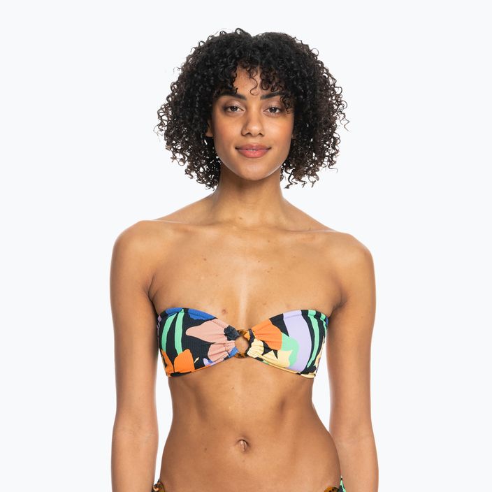 Swimsuit top ROXY Color Jam Bandeau 2021 anthracite flower jammin 5