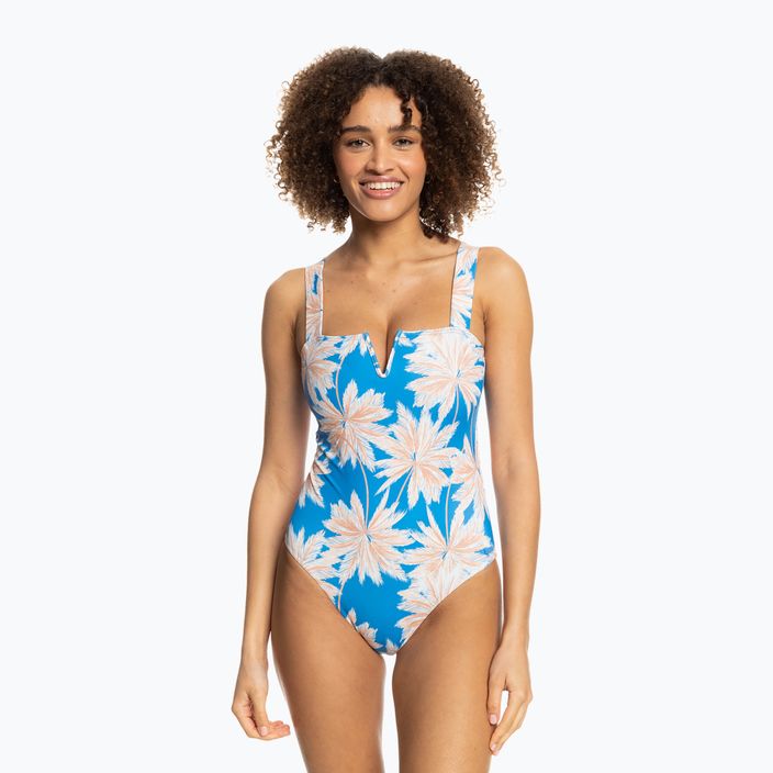 Ladies' one-piece swimsuit ROXY Love The Coco V D-Cup 2021 azure blue palm island 4