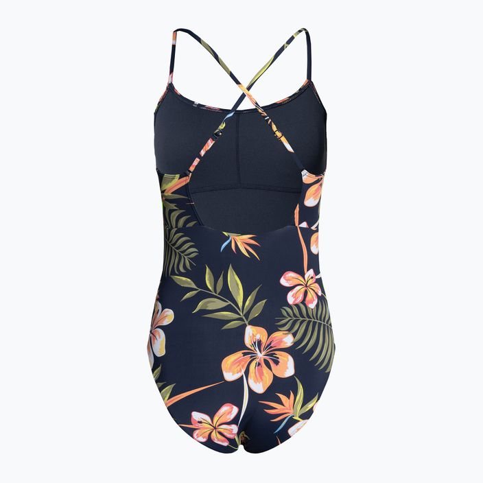 Ladies' one-piece swimsuit ROXY Into The Sun 2021 mood indigo tropical depht 2