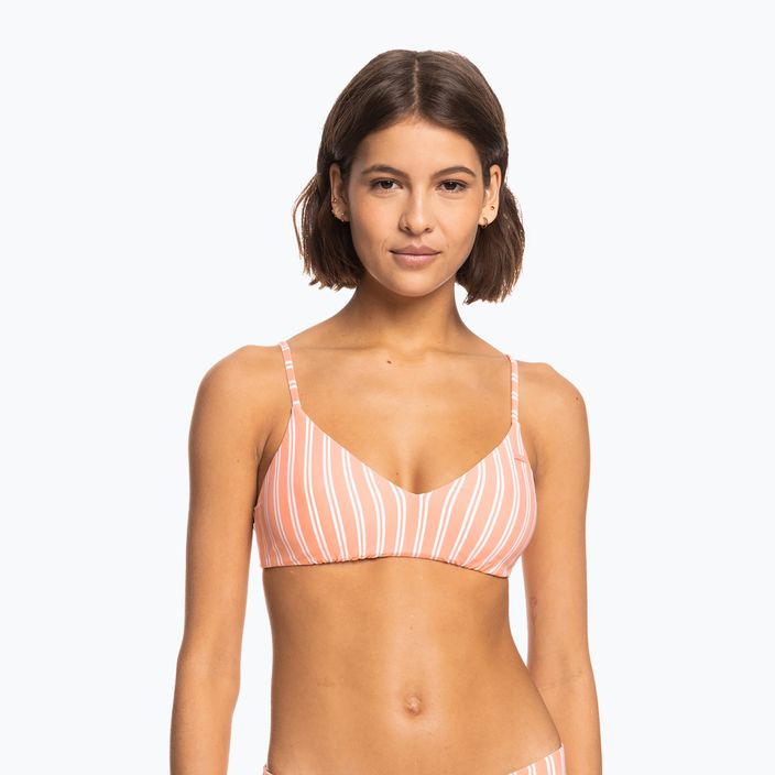 Swimsuit top ROXY Into The Sun Athletic Triangle 2021 papaya punch novelta stripe h 4