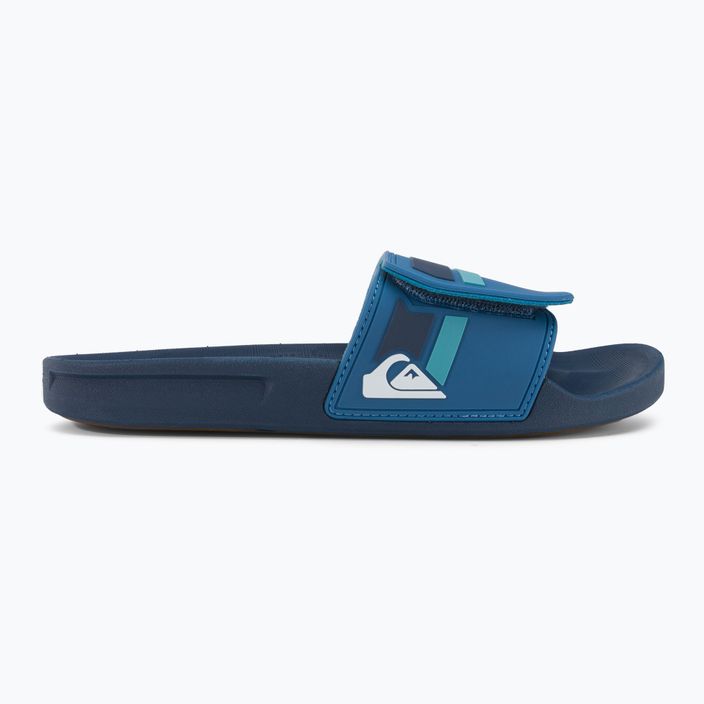 Men's flip-flops Quiksilver Rivi Slide Adjust blue/blue/green 2