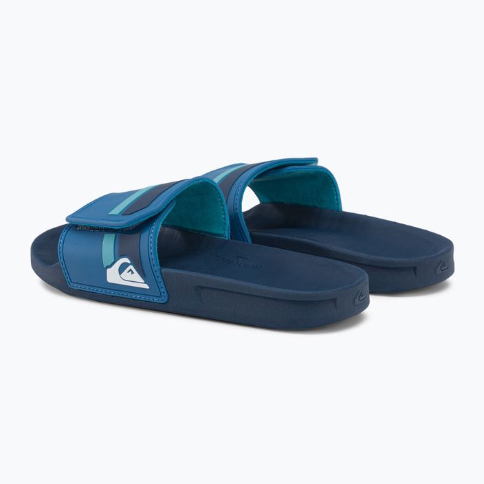 Men's flip-flops Quiksilver Rivi Slide Adjust blue/blue/green 3