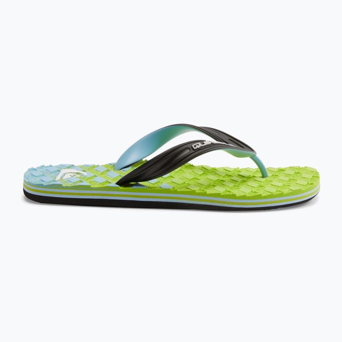 Men's Quiksilver Oahuey green flip flops AQYL101313 10