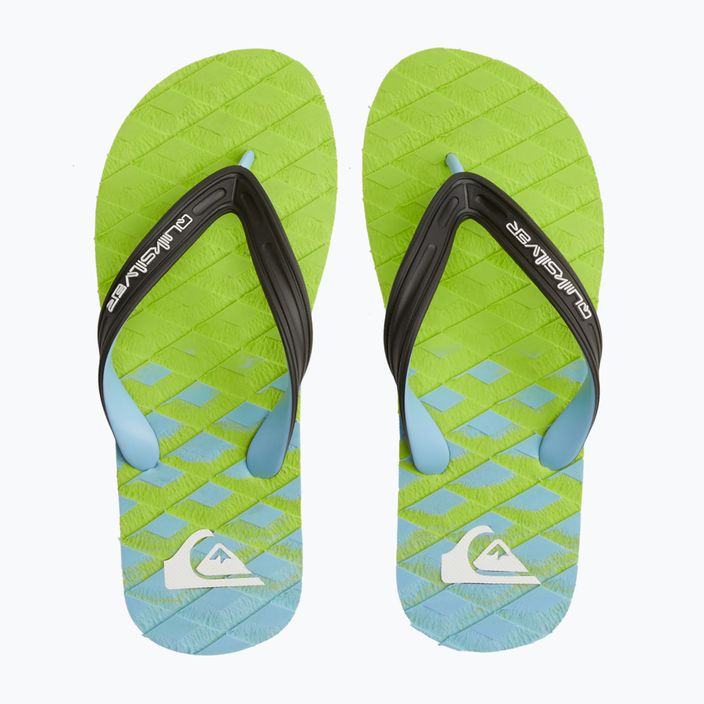 Men's Quiksilver Oahuey green flip flops AQYL101313 12