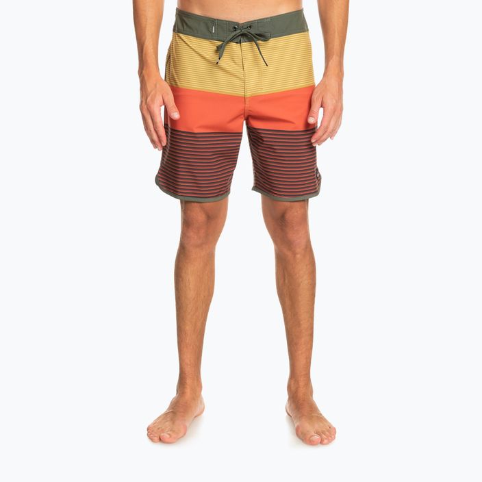 Quiksilver men's Surfsilk Tijuana 18" yellow-orange swim shorts EQYBS04778-CQY6 2