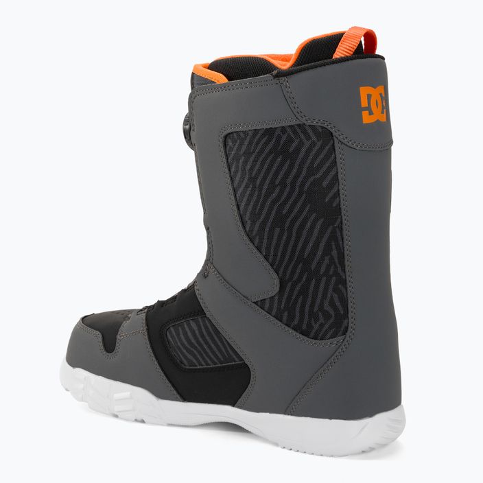 Men's DC Phase Boa grey/black/orange snowboard boots 2