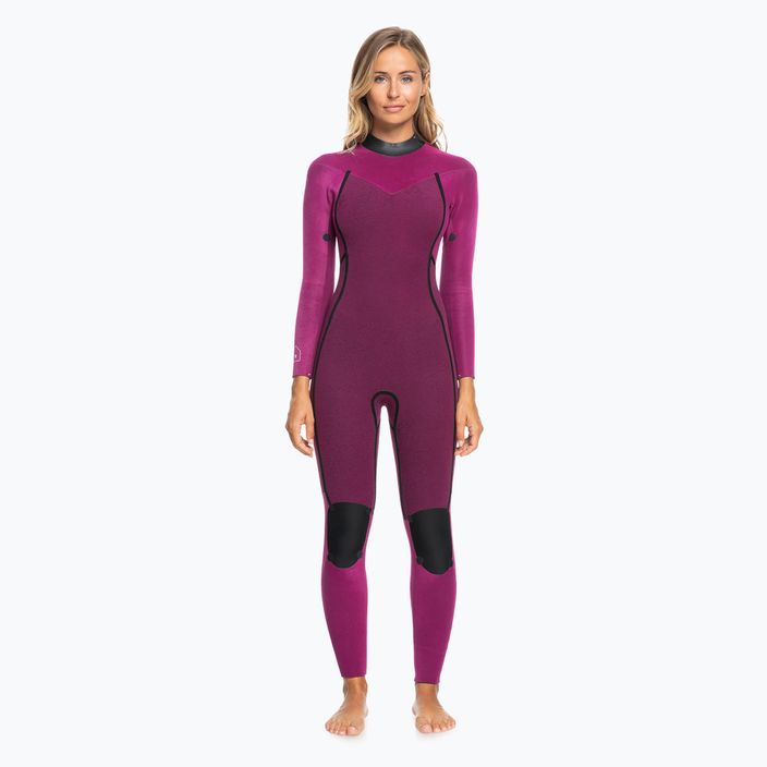 ROXY women's 4/3 mm Rise BZ palmed out light gray swimming wetsuit 10