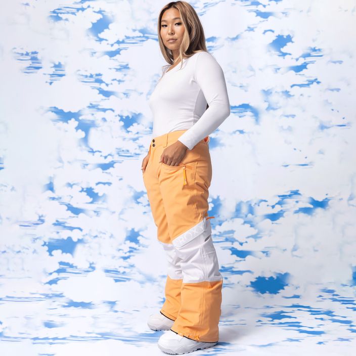 Women's snowboard trousers ROXY Chloe Kim Woodrose mock orange 15