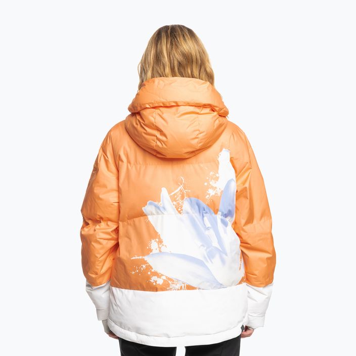 Women's snowboard jacket ROXY Chloe Kim Puffy mock orange 2