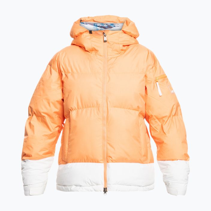 Women's snowboard jacket ROXY Chloe Kim Puffy mock orange 4