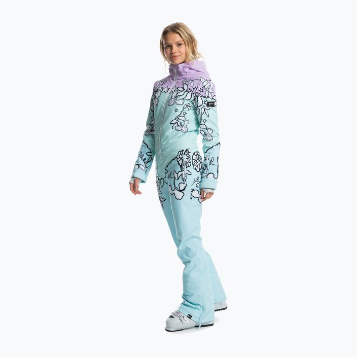 Women's ski suit ROXY X Rowley Ski fair aqua laurel floral 2