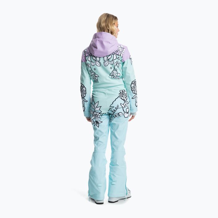 Women's ski suit ROXY X Rowley Ski fair aqua laurel floral 3