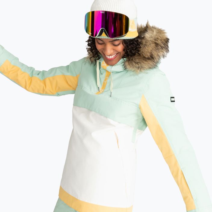 Women's snowboard jacket ROXY Shelter cameo green 2