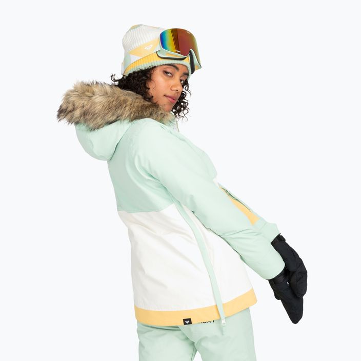 Women's snowboard jacket ROXY Shelter cameo green 3