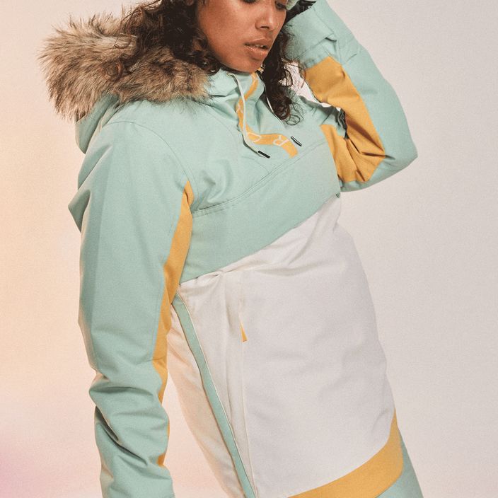 Women's snowboard jacket ROXY Shelter cameo green 15