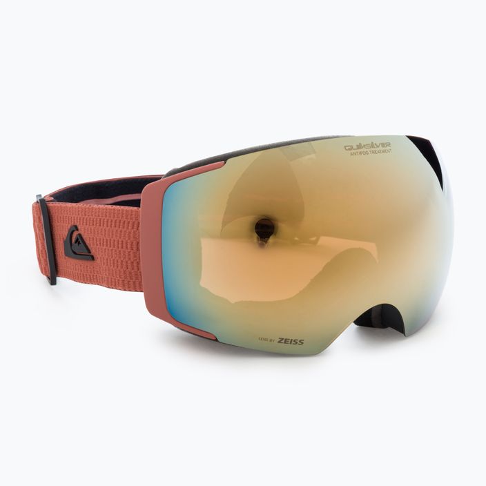 Quiksilver Greenwood S3 black redwood / clux gold mi snowboard goggles 5
