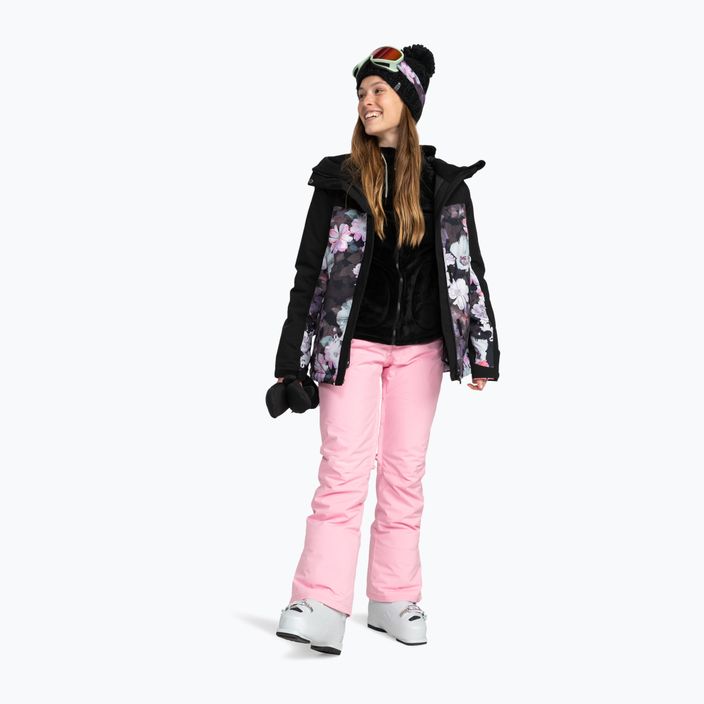 Women's snowboard jacket ROXY Galaxy true black blurry flower 9