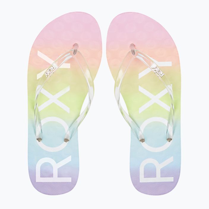 Women's ROXY Viva Jelly rainbow flip flops 7