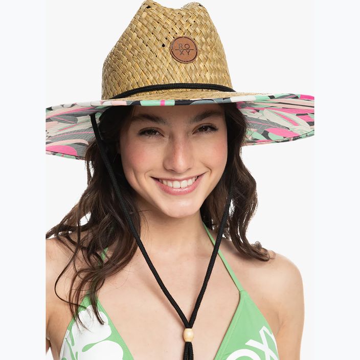 Women's ROXY Pina To My Colada Printed anthracite palm song axs hat 6