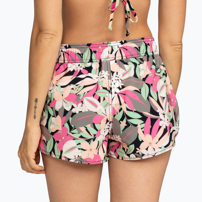 Women's swim shorts ROXY Wave Printed 2 anthracite palm song s 7