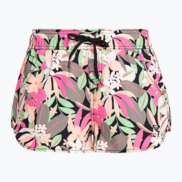Women's swim shorts ROXY Wave Printed 2 anthracite palm song s 2