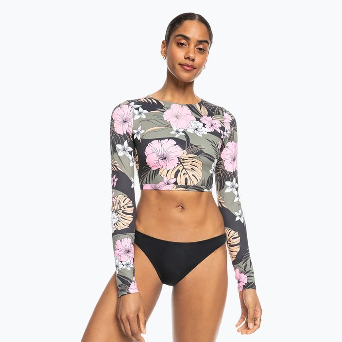 Women's swimming longsleeve Roxy Pro Nose Ride Crop Lycra anthracite classic pro surf 2