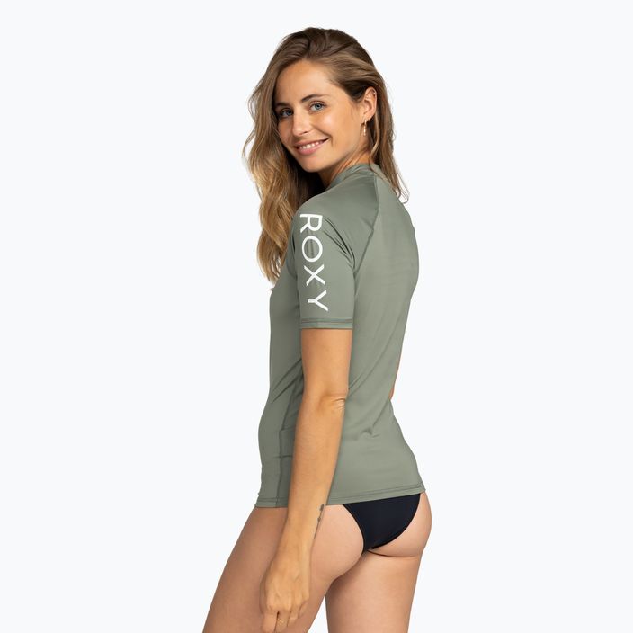 Women's swimming t-shirt ROXY Whole Hearted agave green 4