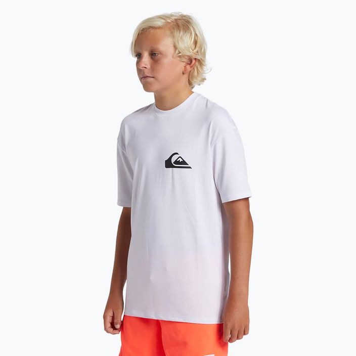 Quiksilver Everyday Surf Tee white children's swim shirt 3