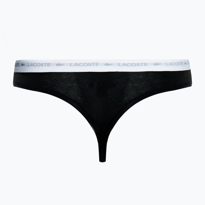 Lacoste women's panties 8F1341 3 pairs black/white/silver chine 3