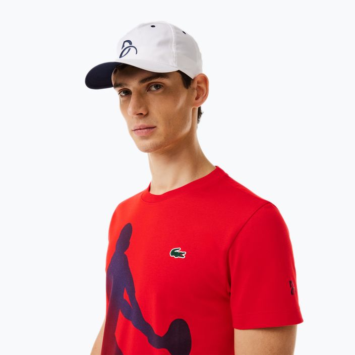 Lacoste Tennis X Novak Djokovic redcurrant bush shirt + cap set 3