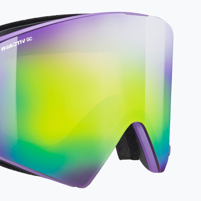 Julbo Razor Edge Reactiv Glare Control ski goggles purple/black/flash green 6