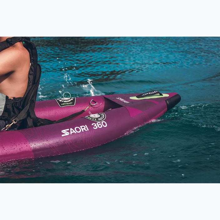 ABSTRACT Saori 360 purple 2-person inflatable kayak 8