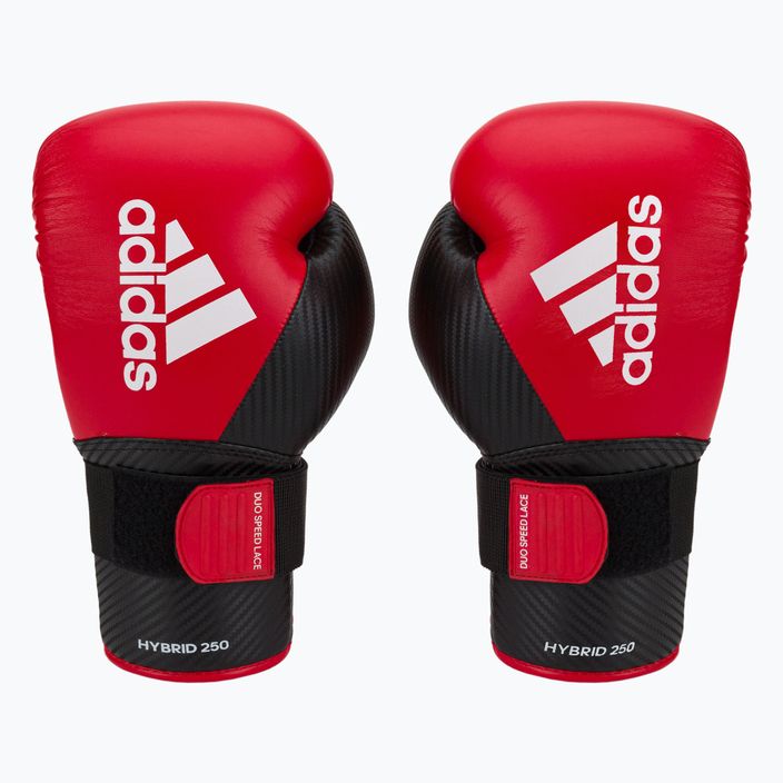 adidas Hybrid 250 Duo Lace red boxing gloves ADIH250TG