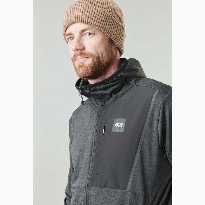 Men's Picture Bake Grid grey SMT101-C ski sweatshirt 4