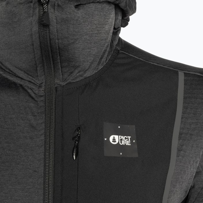 Men's Picture Bake Grid grey SMT101-C ski sweatshirt 8