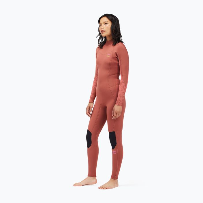 Women's wetsuit Billabong 3/2 Synergy BZ L/SL red clay 2