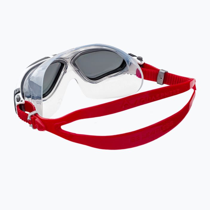 Aquasphere Vista white/red/dark swimming mask MS5050915LD 4