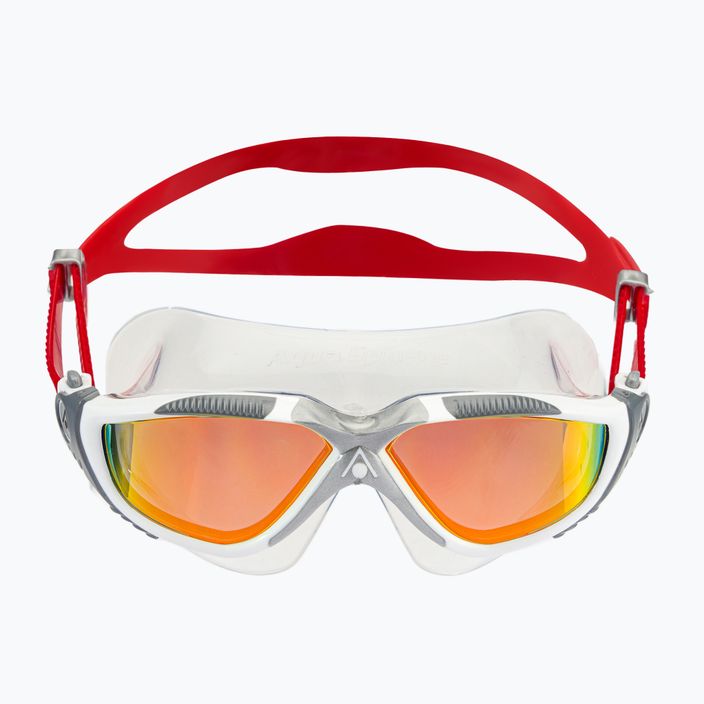 Aquasphere Vista white/silver/mirror red titanium swim mask MS5050915LMR 2