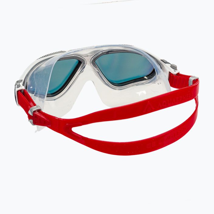 Aquasphere Vista white/silver/mirror red titanium swim mask MS5050915LMR 4
