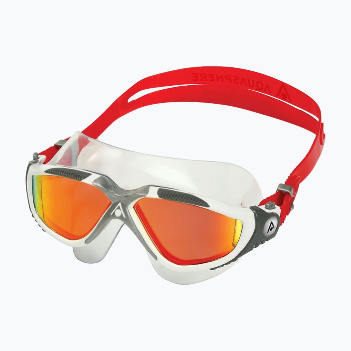 Aquasphere Vista white/silver/mirror red titanium swim mask MS5050915LMR 6