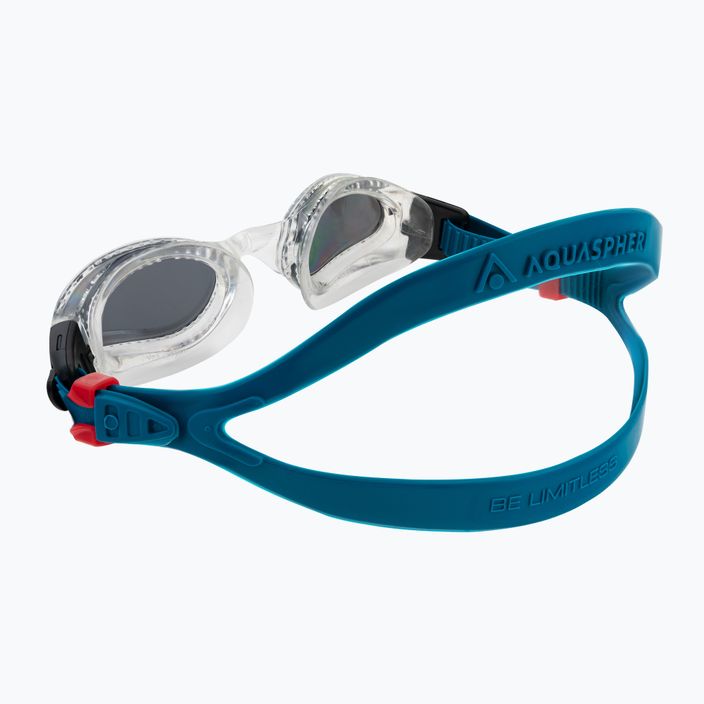 Aquasphere Kaiman clear/petrol/mirror silver swim goggles EP3000098LMS 4