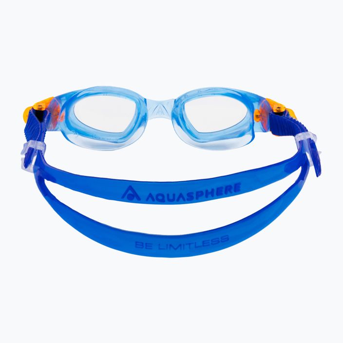 Aquasphere children's swimming goggles Moby blue/orange/clear EP3094008LC 5