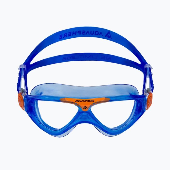 Aquasphere Vista blue/orange/clear children's swimming mask MS5084008LC 2